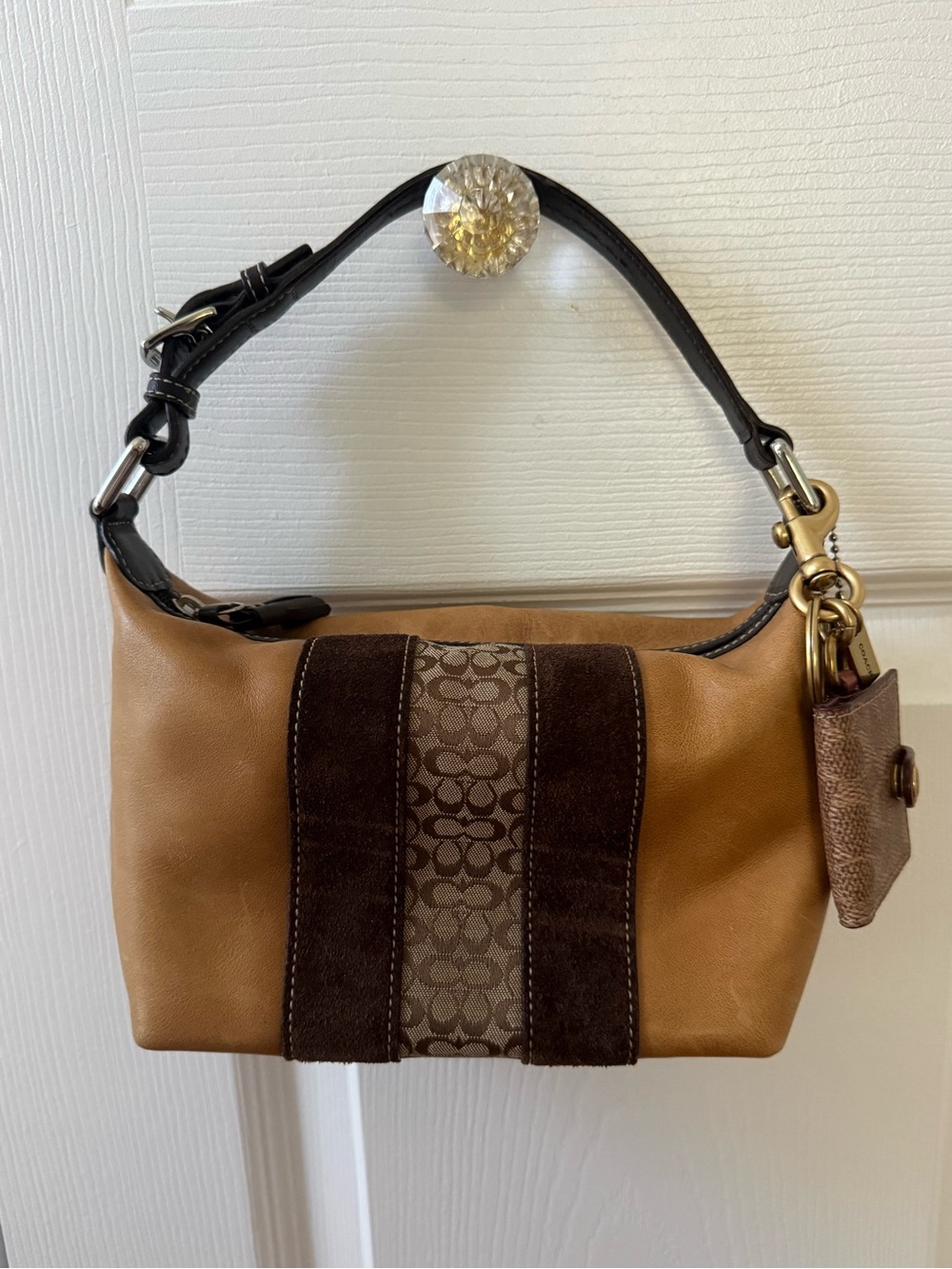 Y2K Coach Hampton Stripe Mini Hobo